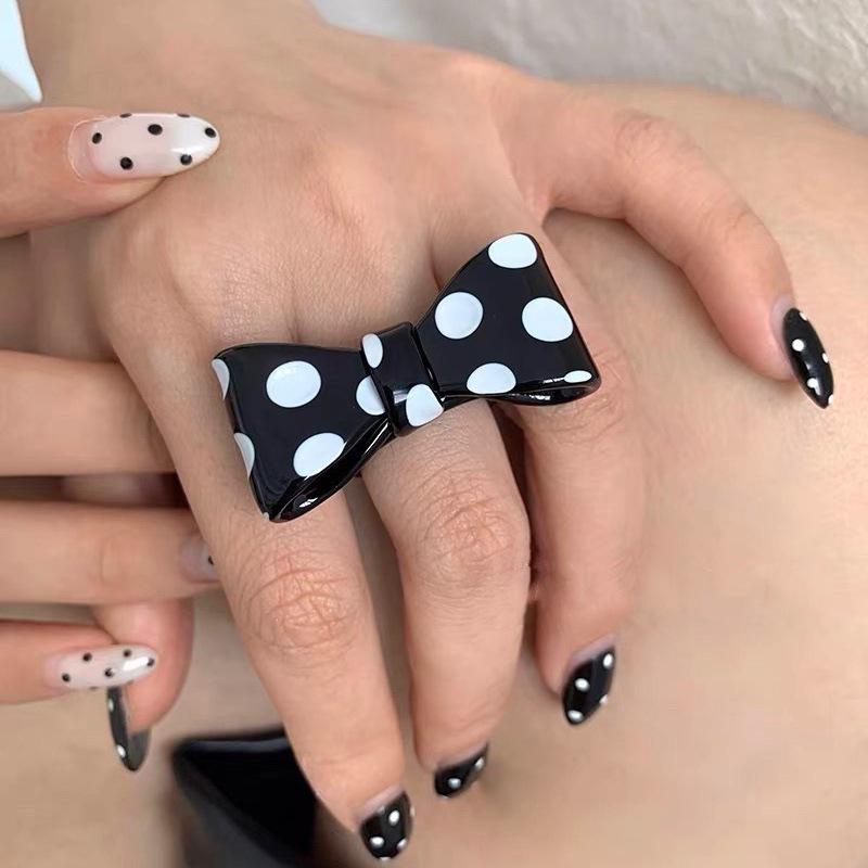 women's polka dot bow hair clips, fashionable cute hair accessories for the back of the head, suitable for afternoon tea, Mother