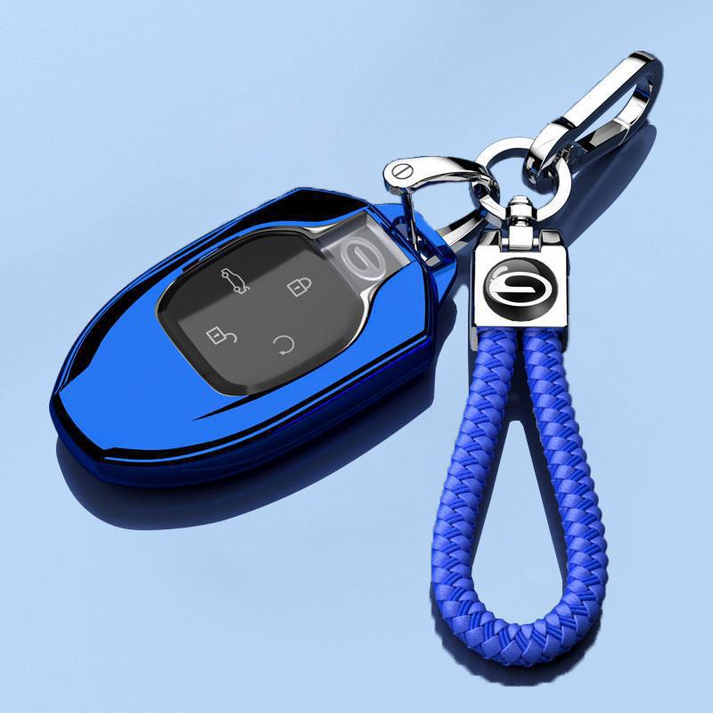 Protective Key Case for 25 New GAC Trumpchi GS4 - Complete Shell with Decorative Pendant