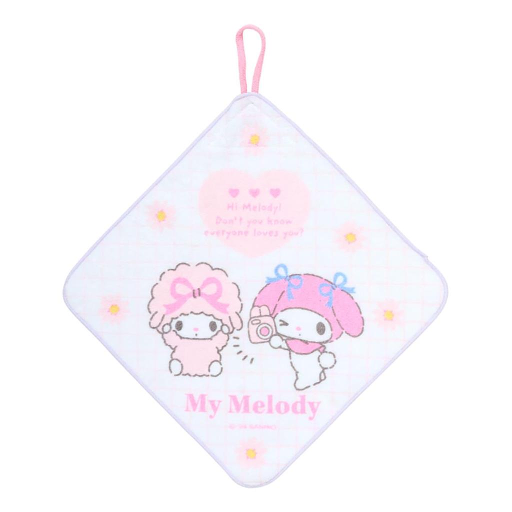 Sanrio My Melody Loop Towel Set for Antibacterial with Name for Nursery (SANRIO) 3-Piece Children, Treatment, Space, School/Kindergarten (249564)