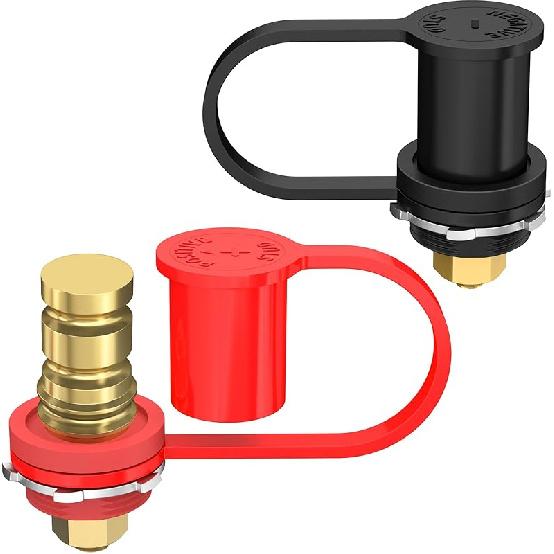 Joinfworld Удаленные клеммы аккумулятора 3/8  Шпилька Клемма для запуска аккумулятора с крышкой 250А Комплект клемм для зарядки аккумулятора Морское зарядное устройство для аккумулятора Клемма для запуска автомобиля Remote Battery Terminals