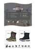 Army Green Camo High-Top Fleece-Lined Snow Boots for Men – Plus Size, Thick-Soled, Warm Winter Footwear