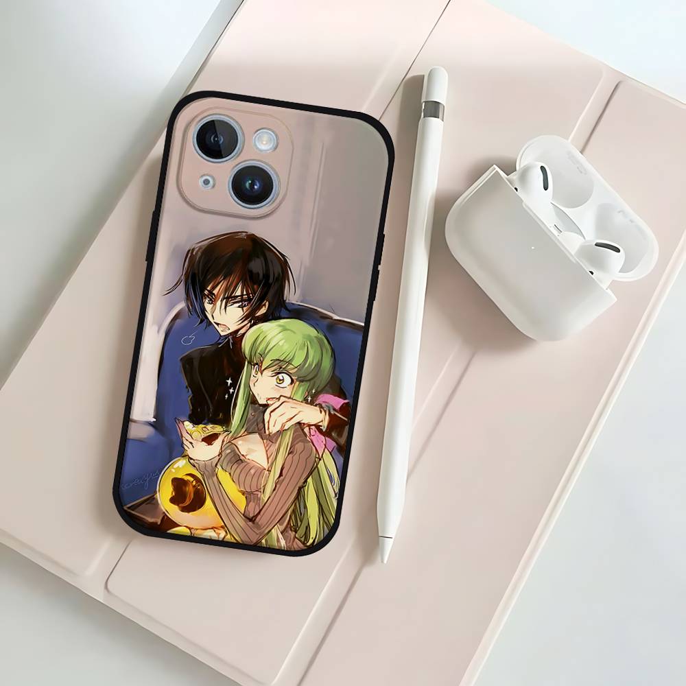 Amine C-Codes G-Geass Black Phone Case That Fits For IPhone 17,16,15,11,13,14 Pro Max,Plus,X,Xr,Xs Max,13Mini