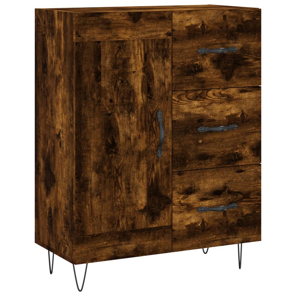 Sideboard Smoked Oak 69.5 X 34 X 90 Cm Wood Based Panel