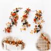 Faux and Chrysanthemum Garland for Fall Mantel Staircase Door Wreath Decoration