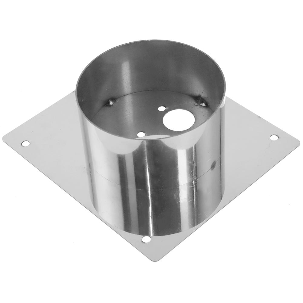 Montageplatte 60 mm für Dieselheizung aus Edelstahl