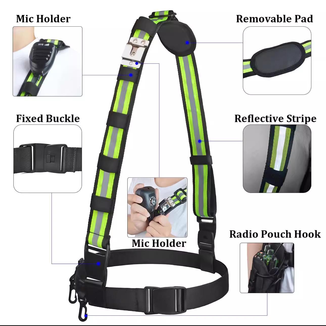 High-Altitude Tactical Firefighting Walkie-Talkie Waist Pack With Multifunctional Shoulder Strap Shoulder Strap + Waistband