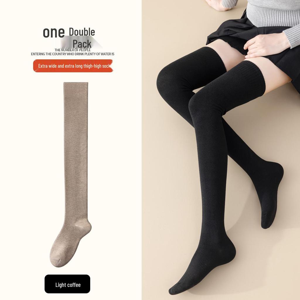 Women's Thick Over-the-Knee Socks: Autumn/Winter Style, Perfect for High School Girls.