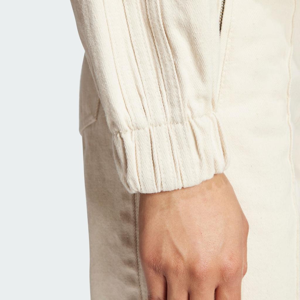 Adidas Originals Premium Essentials Track Top Vintage Short Denim Sports Loose Long Sleeve Jacket Women Jacket Light-Brown IW5748