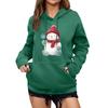 Women's Winter Christmas Printed Pullover Hooded Sweatshirt Fleece Long Sleeve Sweatshirt