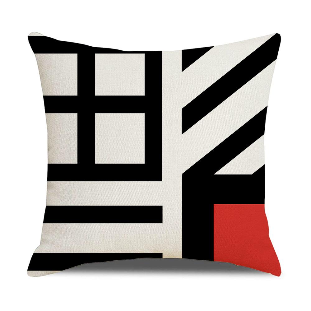 Modern Simple Nordic Ins Style Linen Pillow Case Sofa Pillow Case Home Supplies Contrast Color Pillow Case