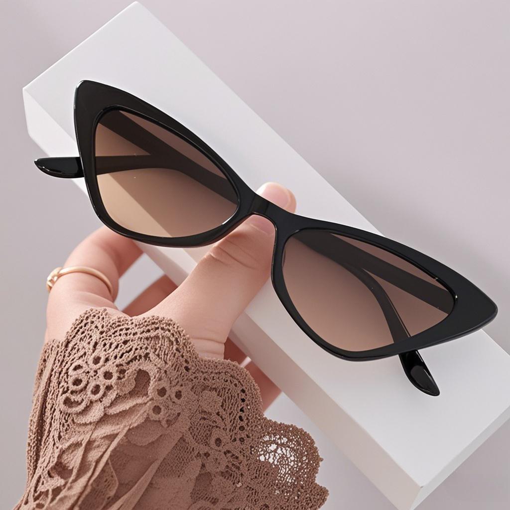Cat Eye Sunglasses Women Fashion Retro Small Frame UV Protection Outdoor Glasses Senior Sense Trendy