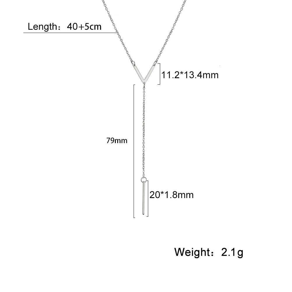 Geometric Round Heart Choker Necklace for Women Stainless Steel Minimalist Simple Clavicle Neck Chain Jewelry