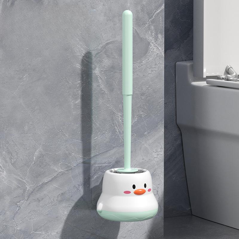 Cute Household Toilet Brush Bathroom Toilet Washroom No Need for Drilling Wall-mounted Toilet Bowl with Base Brush