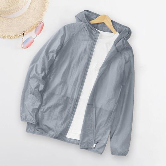 3XL Leichte Kapuzenjacke für Sommer-Outdoor-Sport und Angeln