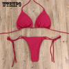 WTEMPO Women Bandeau Bandage Beachwear Swimsuit Bikini Set Push-Up Brazilian Swimwear