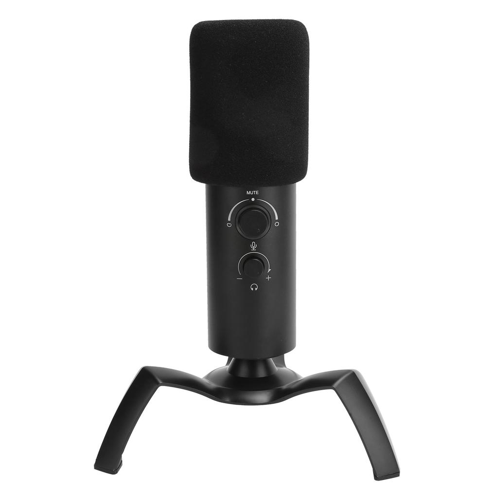 PC USB Condenser Microphone Dual Directional for Laptop Karaoke Live Broadcast RecordingBlack