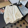 Women's Chinese Style Jacquard Embroidery Satin Shirt - Loose Fit, Round Neck