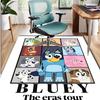 Bluey Pattern Rug, Indoor/Outdoor Mat, for Picnic, Gameroom, Bedroom, Office, Living Room, Home Decor Carpet, Birthday Gift