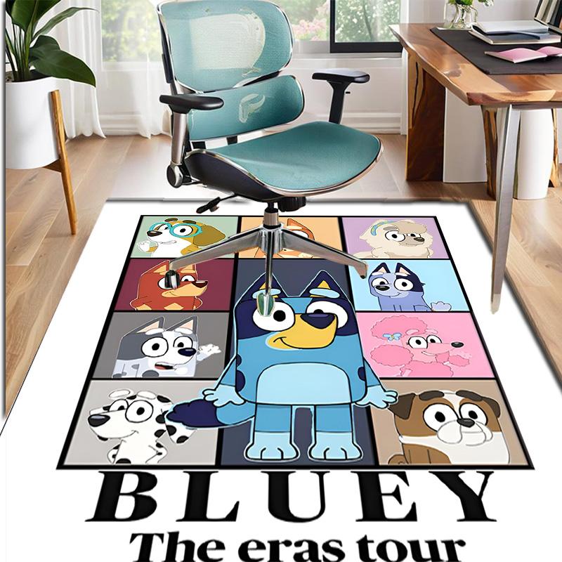 Bluey Pattern Rug, Indoor/Outdoor Mat, for Picnic, Gameroom, Bedroom, Office, Living Room, Home Decor Carpet, Birthday Gift