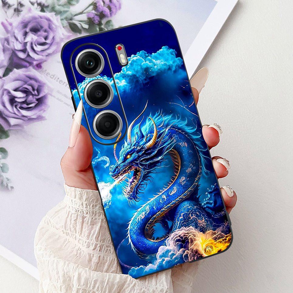 Cool Dragon Lion Tiger Cartoon Pattern Casing For Tecno Camon 40 Pro 5G CM7 Case Camon40 40Pro 5G 6.78" Soft Silicone Back Cover