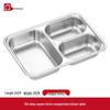 Lijia 304 Stainless Steel Divided Lunch Tray with Lid