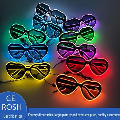 Heart-Shaped LED Luminous Party Sunglasses