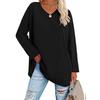 European and American oversized women's t-shirt, new multi-color loose drop-sleeved V-neck solid color women's blouse