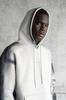 Men's Handmade Hooded Sweatshirt, Brushed, with Spray Effect - Cosmic Gray