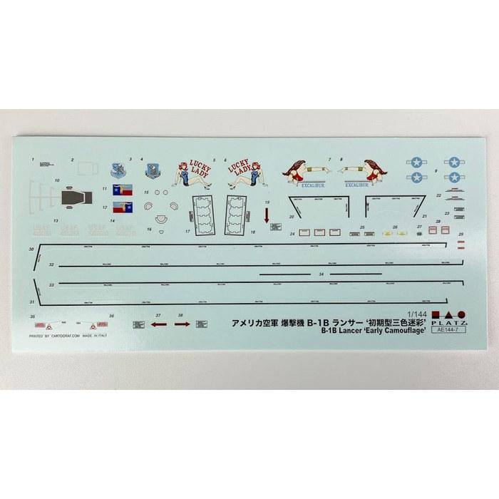 PLATZ /Dragon B-1B Lancer Bomber 1/144 Scale Model Kit AE144-7