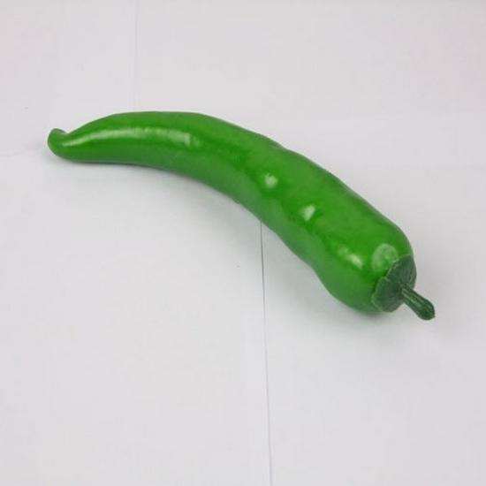 Green and Red Fake Chili Pepper Models for Display and Photography Props