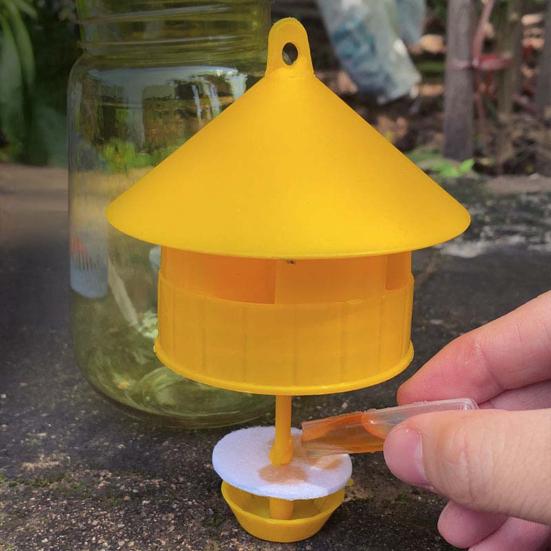 Fruit Fly Trap Outdoor Hanging Drosophila Trap Reusable Fruit Flies Cather Jar Melon Fly Trap for Orchard Vegetable Garden