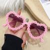 Retro Heart-Shaped Daisy Sunglasses Uv400 Outdoor Children Lovely Protective Sunglasses Kids Sun Glasses Eyewear Accessories