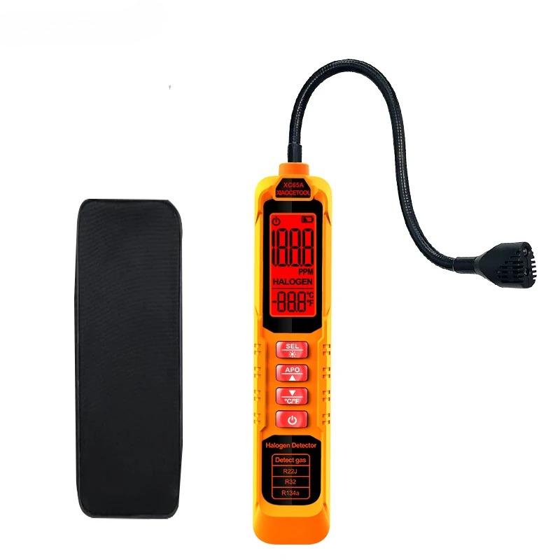 Detector Portátil de Fugas de Freón de Alta Sensibilidad Detector de Fugas de Halógeno R22 R410A R134A R1234YF Gas Refrigerante HVAC Probador de Aire Acondicionado Pantalla LCD