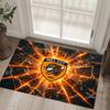 Hull City Football Design Crystal Velvet Carpet Cozy Non?Slip Printed Rug For Bedroom Living Room Entrance