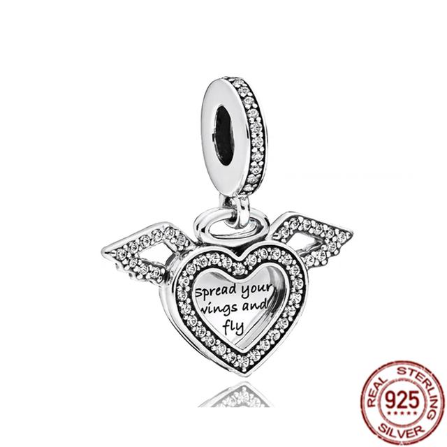 Anhänger mit mehreren Mustern für Armband/Halskette aus 925er-Sterlingsilber, Charm-Perlenschmuck, MOM, Festival