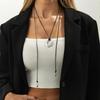Minimalist Hollow Out Circular Pendant Long Necklace Ins Style Fashionably Simple Pendant Necklaces Charm Jewelry Party Gift
