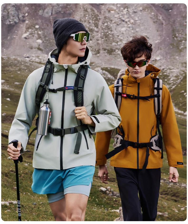 Stylish Unisex Waterproof Windproof Color Block Jacket for Hiking and Workwear