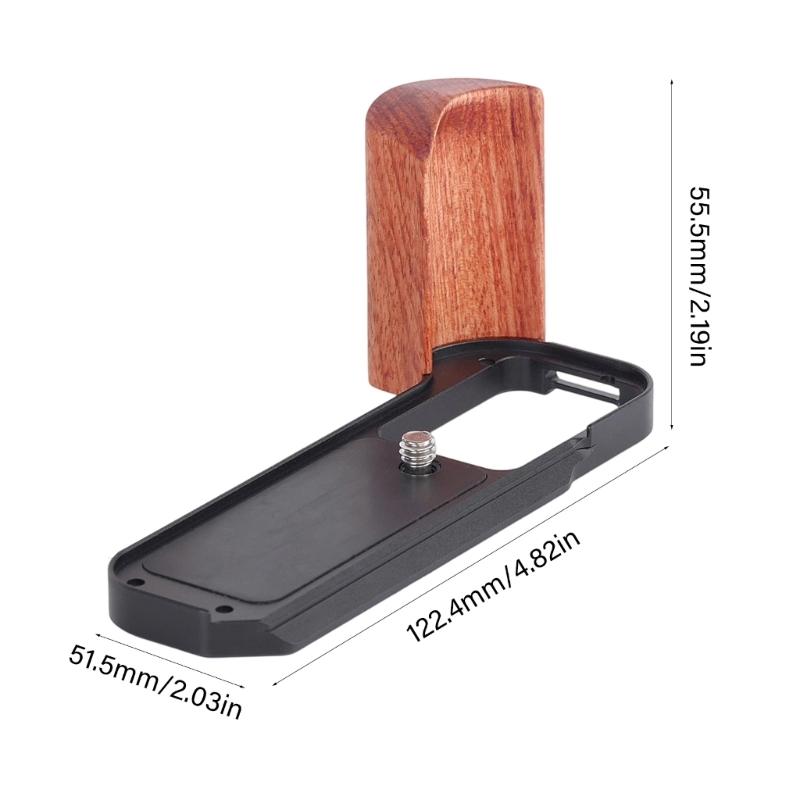 Quick Release L Plate with Wood Handle for XT30 XT30ii XT20 XT10 Camera Wood Handgrip Camera Tripod QR Plate Board Replacement
