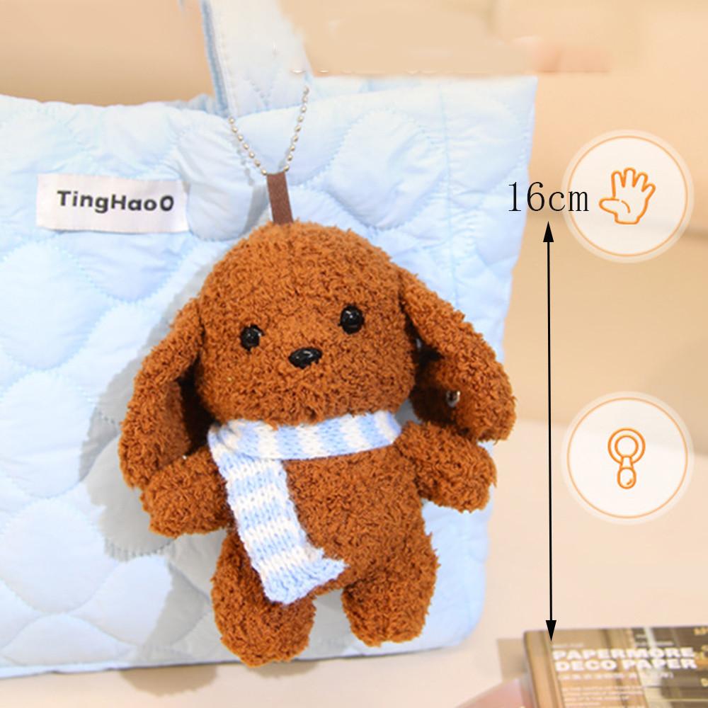 Induction Rhythm Piano Teddy Dog Keychain Plush Doll Ear Touch Sound Music Toys Lop-eared Rabbitcouples Pendant