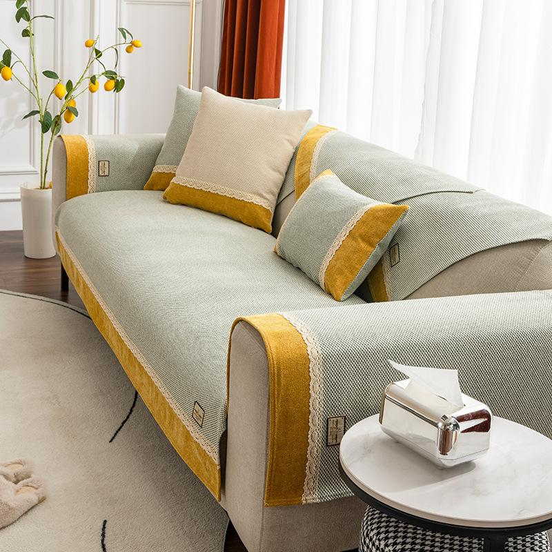 Wysokiej klasy poduszka na sofę, nowoczesna, antypoślizgowa, antypoślizgowa, antypoślizgowa, antypoślizgowa, rozkładana, satynowa, z konopi bawełnianych, na sofę, ręcznik