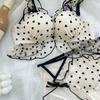 Japanese Style Lace Wirefree Push-Up Lingerie Set for Women - Sweet & Sexy Bra for Small Chest