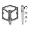 ROCKBROS Bicycle Pedal Lightweight Flat Pedal Aluminum Alloy for Road Bike/Cross Bike/MTB Platform Non-Slip Titanium