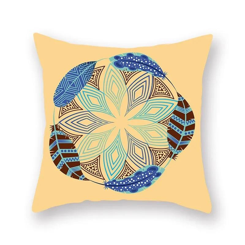 Retro Religious Ethnic Pattern Print Series Pillow Cover Bohemian Home Decor Bedroom Room Living Room Sofa Cushion Cover