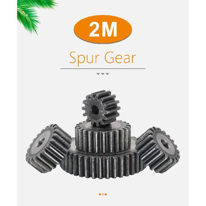 Flat Gear 2M-10/11/12/13/14/15/16/17/18/19/20T SC45# Carbon Steel Cylindrical Gear Height 20 mm High Frequency Quenching Teeth