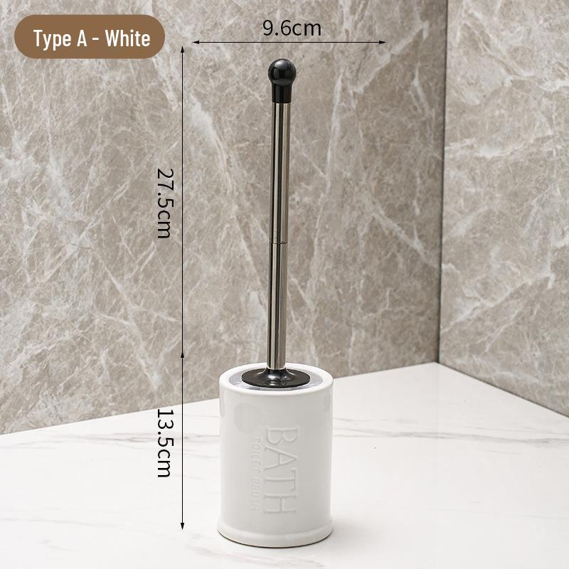 Nordic Ceramic Long Handle Toilet Brush – Elegant Design for Complete Cleaning