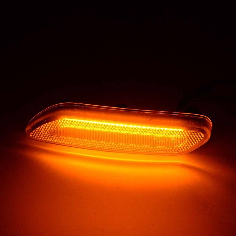 2Pcs LED Amber Side Marker Light Signal Fender Indicator Clear Lens fit for BMW Mini Cooper R60 R61 63132221503 2012-2017