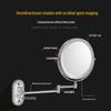 8-Inch Double-Sided LED Makeup Mirror: Wall-Mounted, Folding, Retractable, Lighted, Magnifying, Rechargeable Bathroom Vanity Mirror.