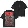 Bloodborne Ludwig Der Verfluchte Heilige Klinge Grim T-Shirt Jäger und Lampe Boten Oversize Gewaschen Sommer Lässig Streetwear Kurzarm T-Shirts Oberteile