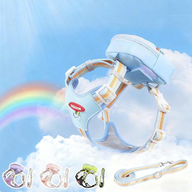 Strolling Dog Leash Lightweight Adjustable Dog Chest and Back Walking Harness Leash Vest Style Puppy Dog Outdoor Supplies