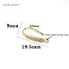 14K Gold Plated Brass Metal Inlaid Zircon Earring Hooks Fittings U Shape Ear Wire Hook Accessories DIY Jewelry Making Findings